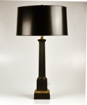 View 5: Pair of Tole Column Lamps