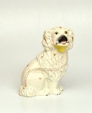 View 3: Staffordshire Spaniel with a Basket of Flowers
