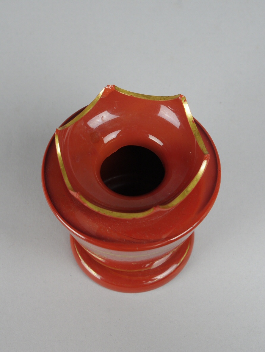 Biedermeier Agate Glass Small Vase