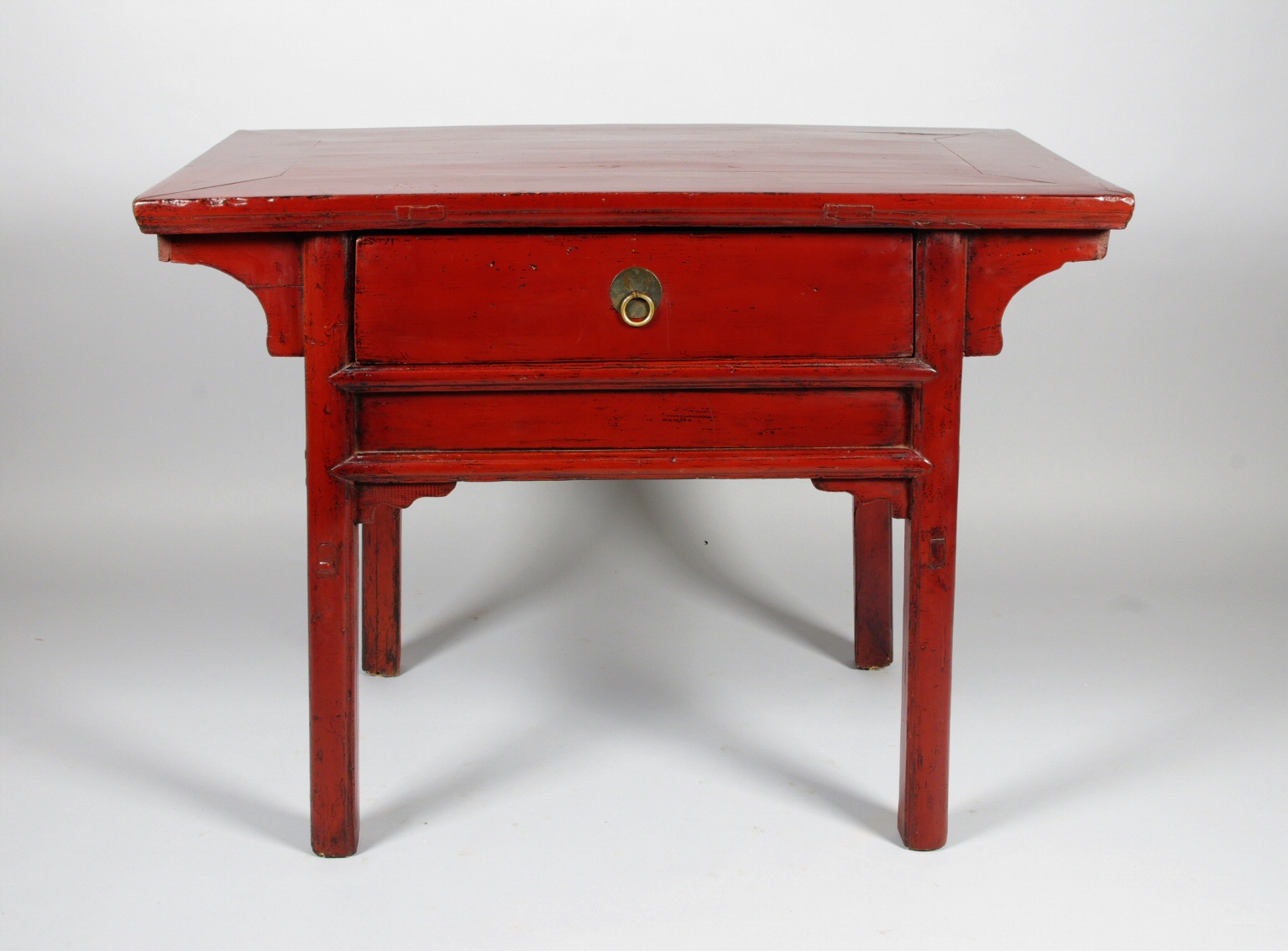 Small Chinese Red Lacquer Altar Table