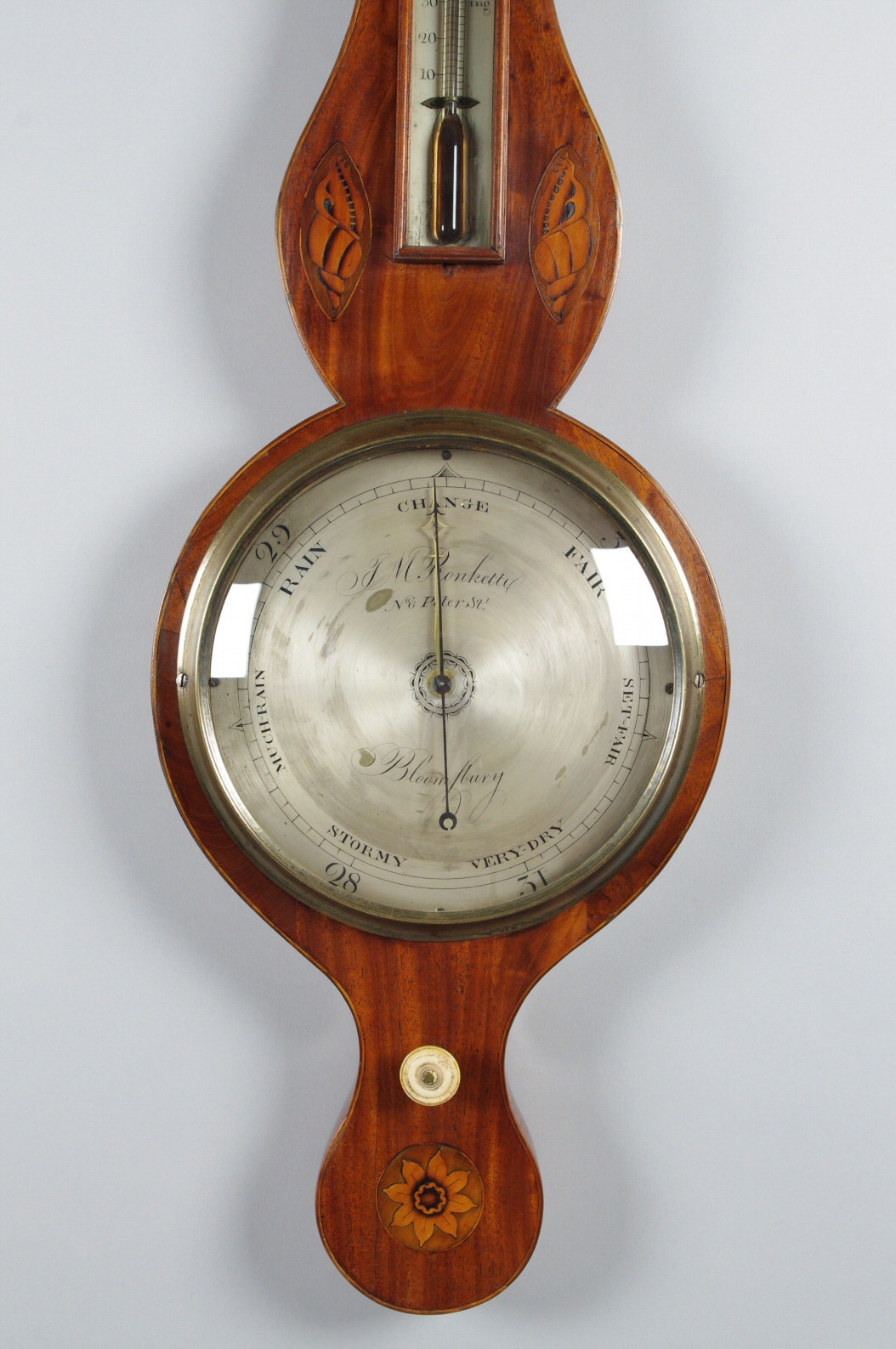 George III Mahogany Wheel Barometer