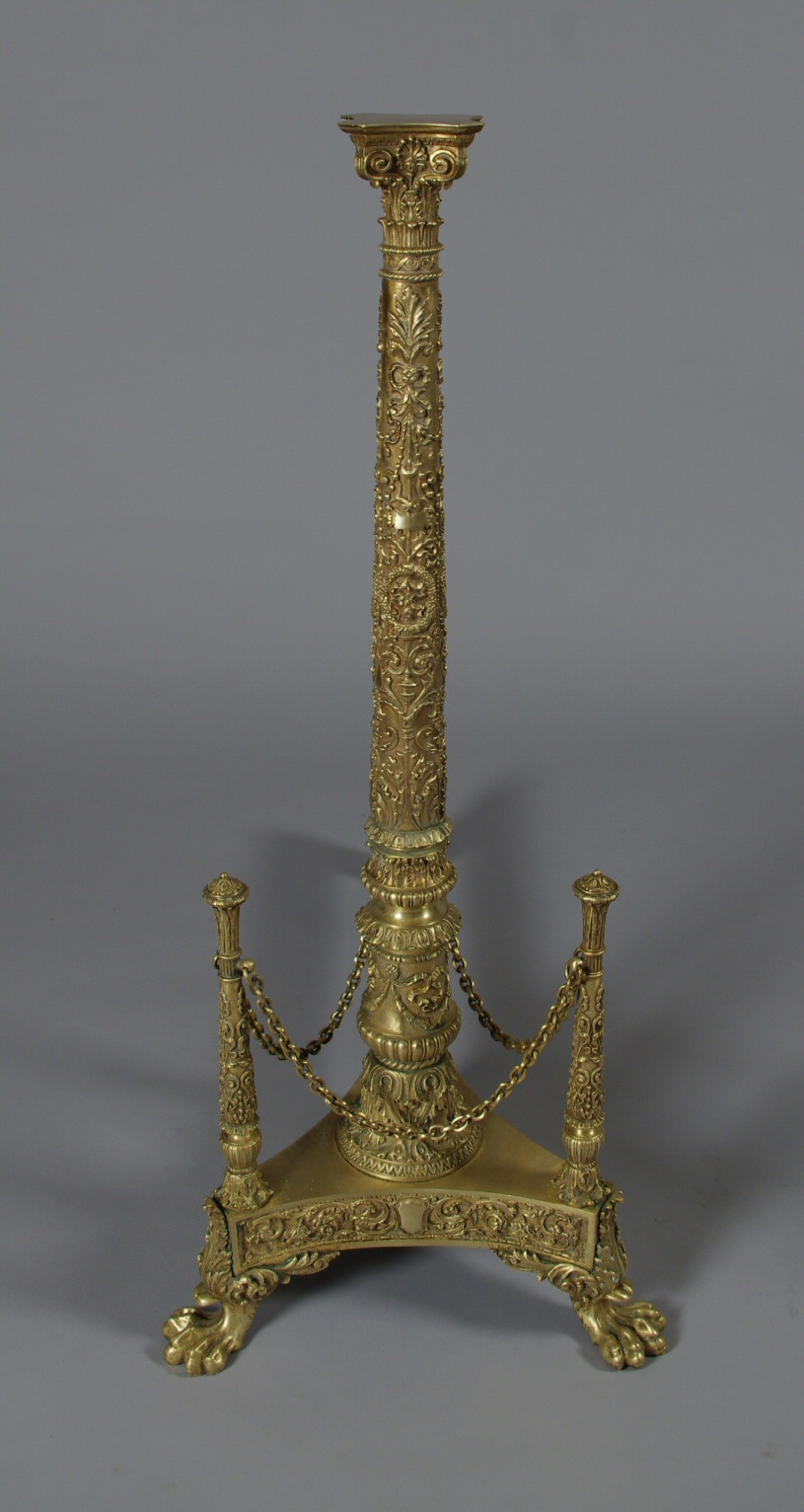 Pair of Napoleon III Brass Andirons