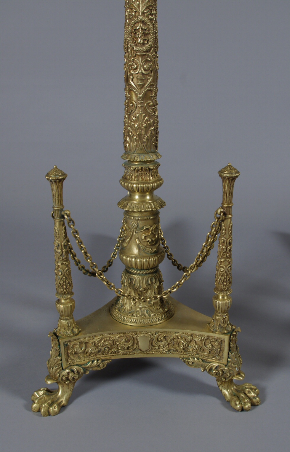 Pair of Napoleon III Brass Andirons