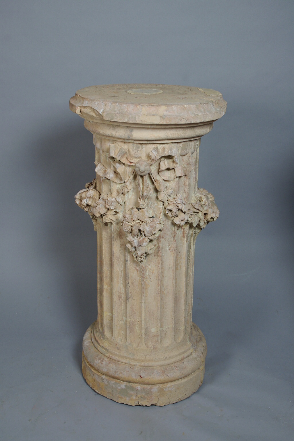 Pair of Terracotta Fluted Pedestals