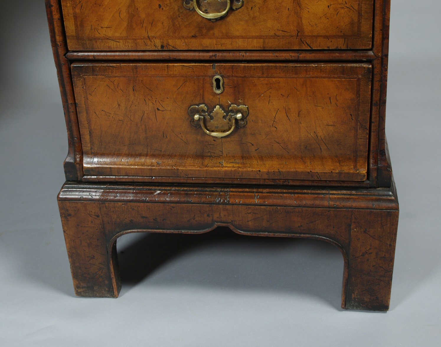 George III Walnut Pedestal Desk