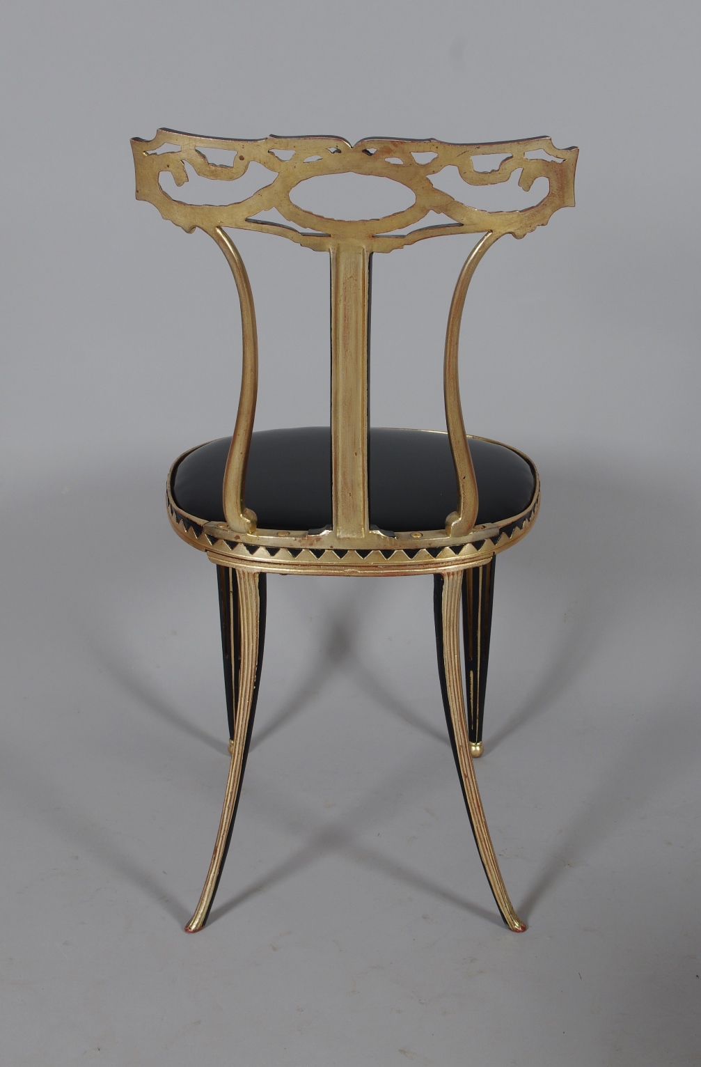 Pair of Palladio Cast Metal Side Chairs