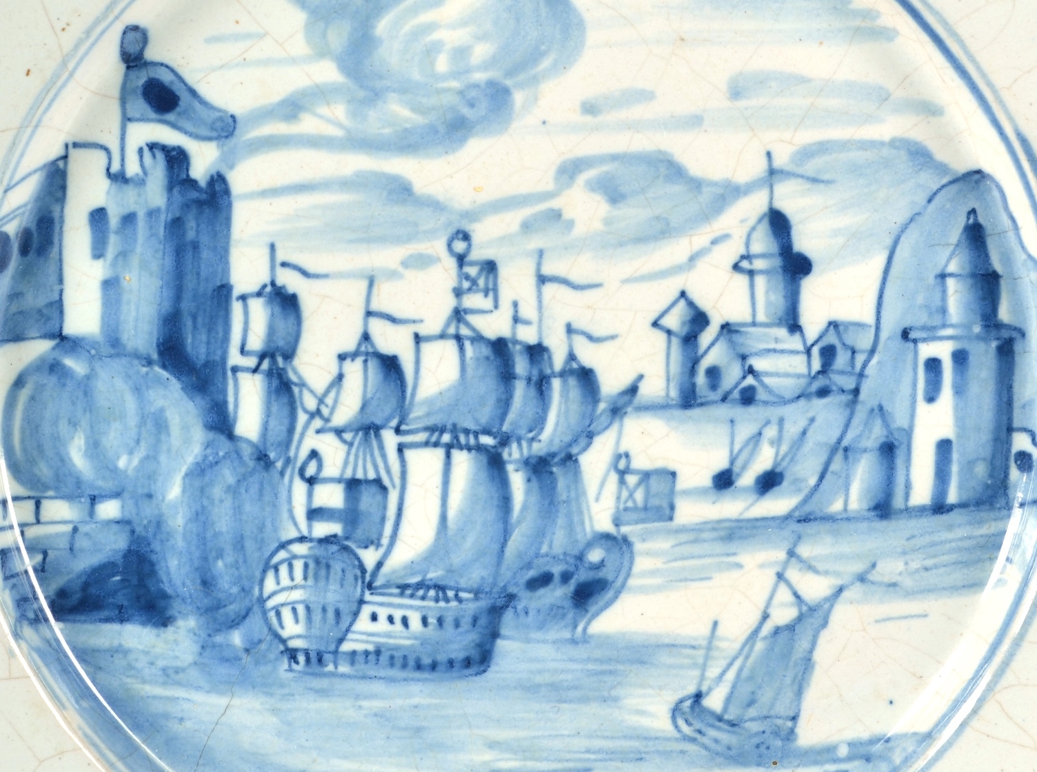 Delft Plate,  "The Taking of Porto Bello"