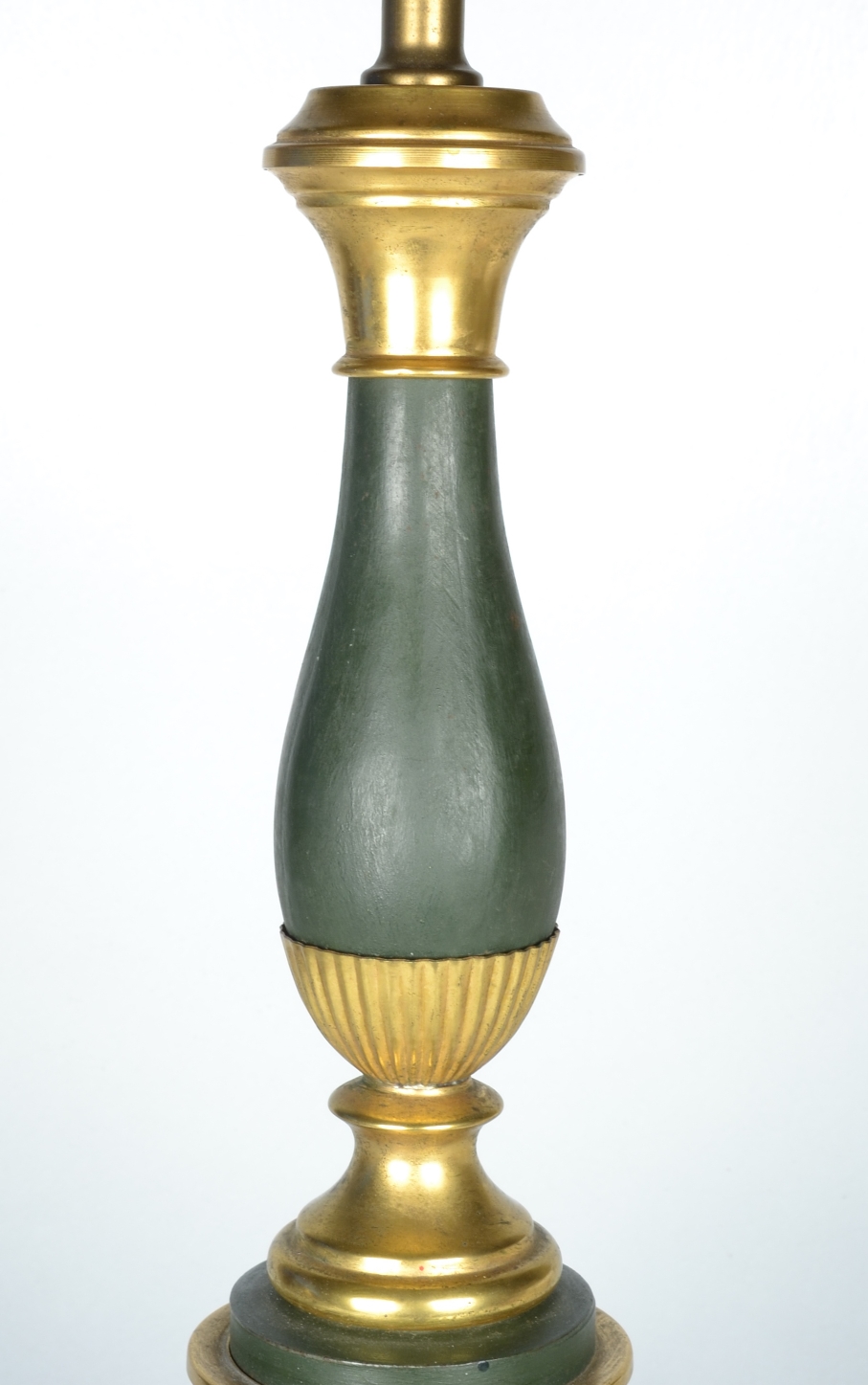 Green Tole Lamp, 19th c.