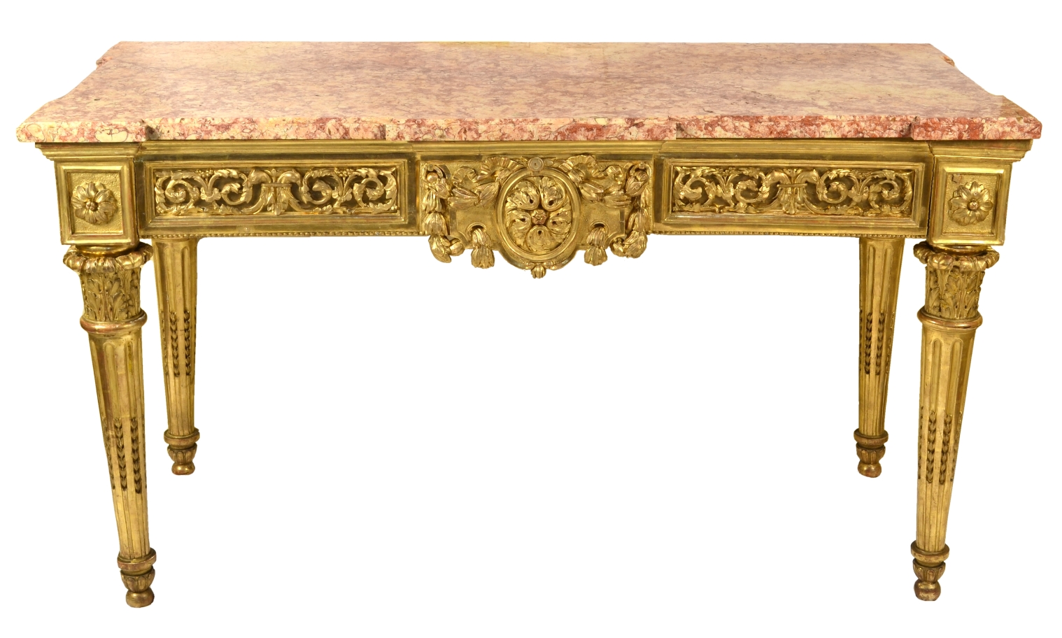 Fine Italian Carved and Giltwood Neoclassical Console Table, c.1790
