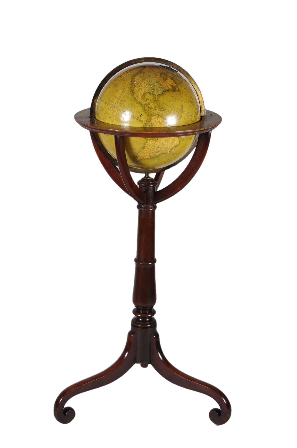 12" Terrestrial Globe by Kirkwood of Edinburgh