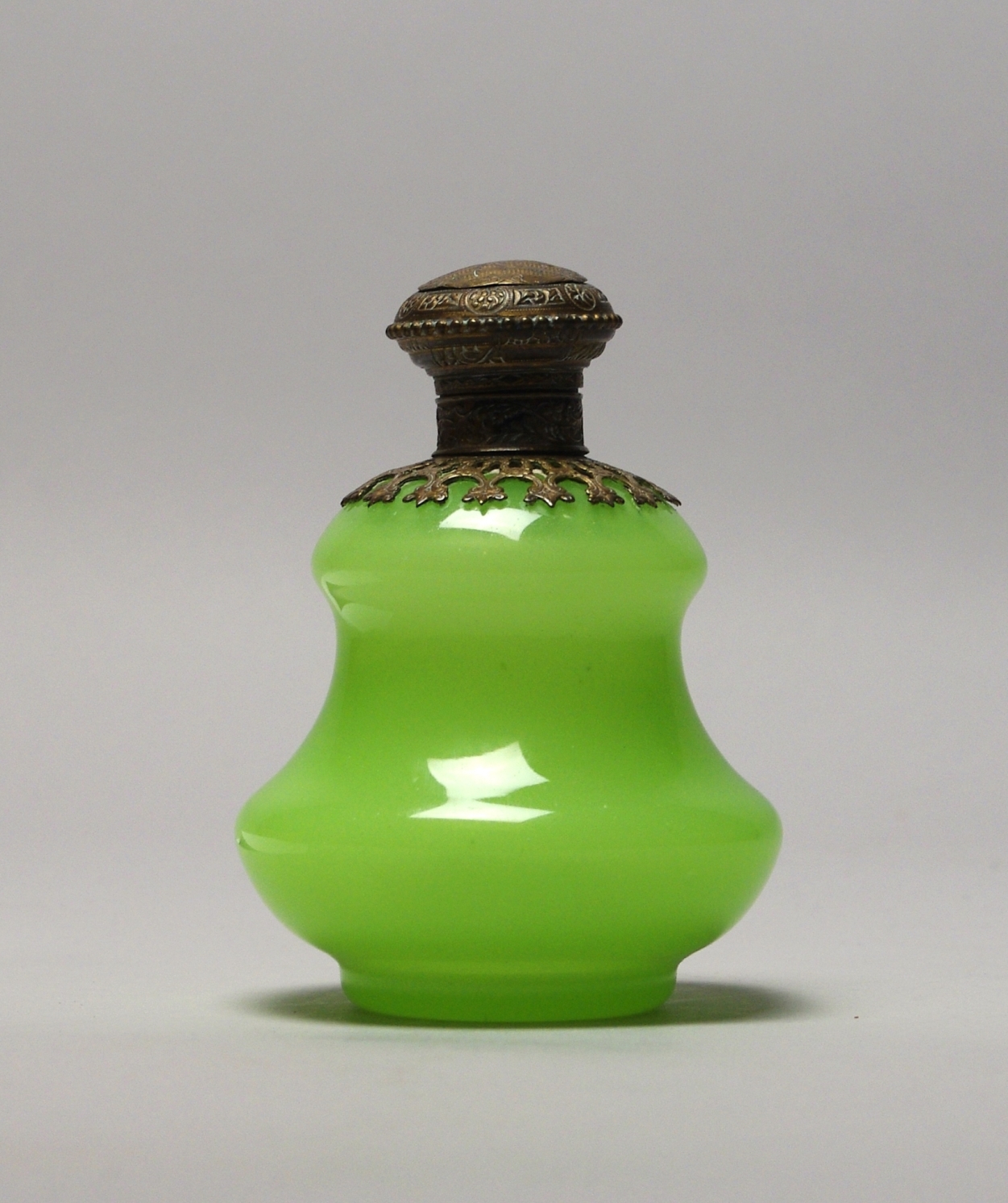 Green Opaline Perfume Bottle