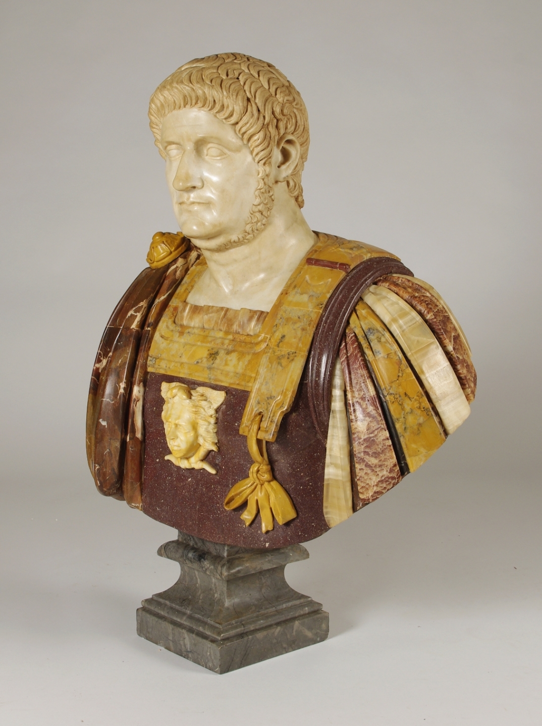 Marble and Porphyry Bust of the Emperor Nero