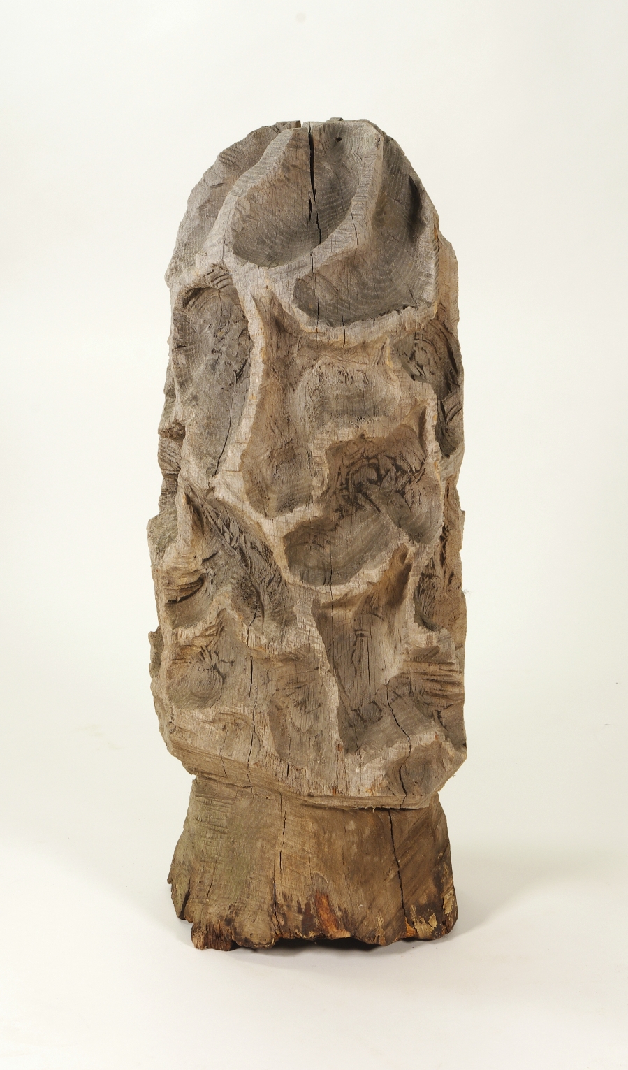 Folk Art Carved Morel Mushroom Sculpture, Mid 20th c.