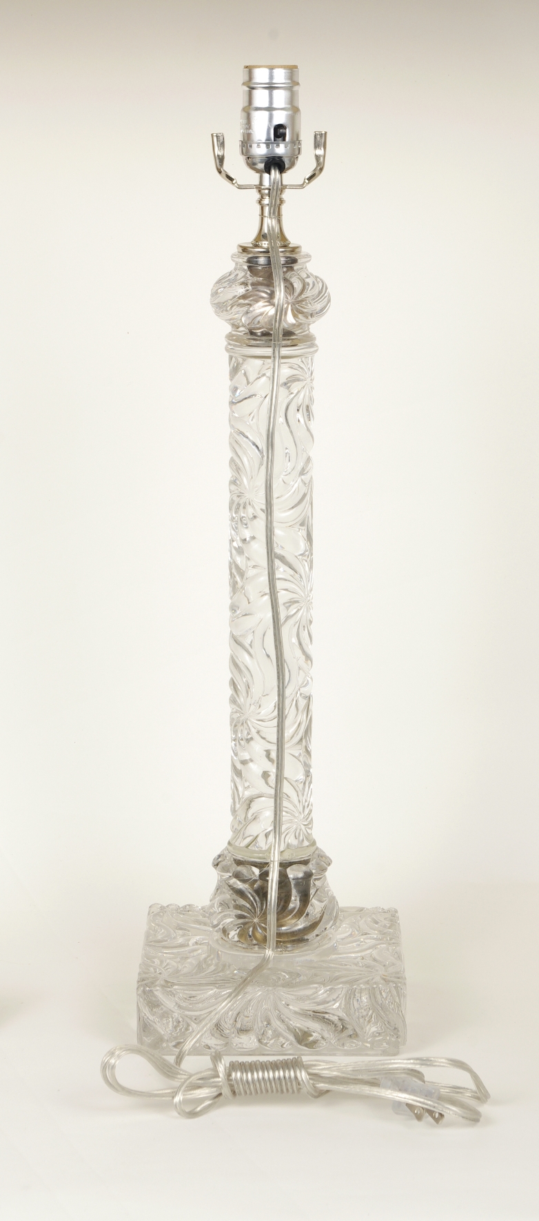Signed Baccarat Crystal Lamp, c. 1880