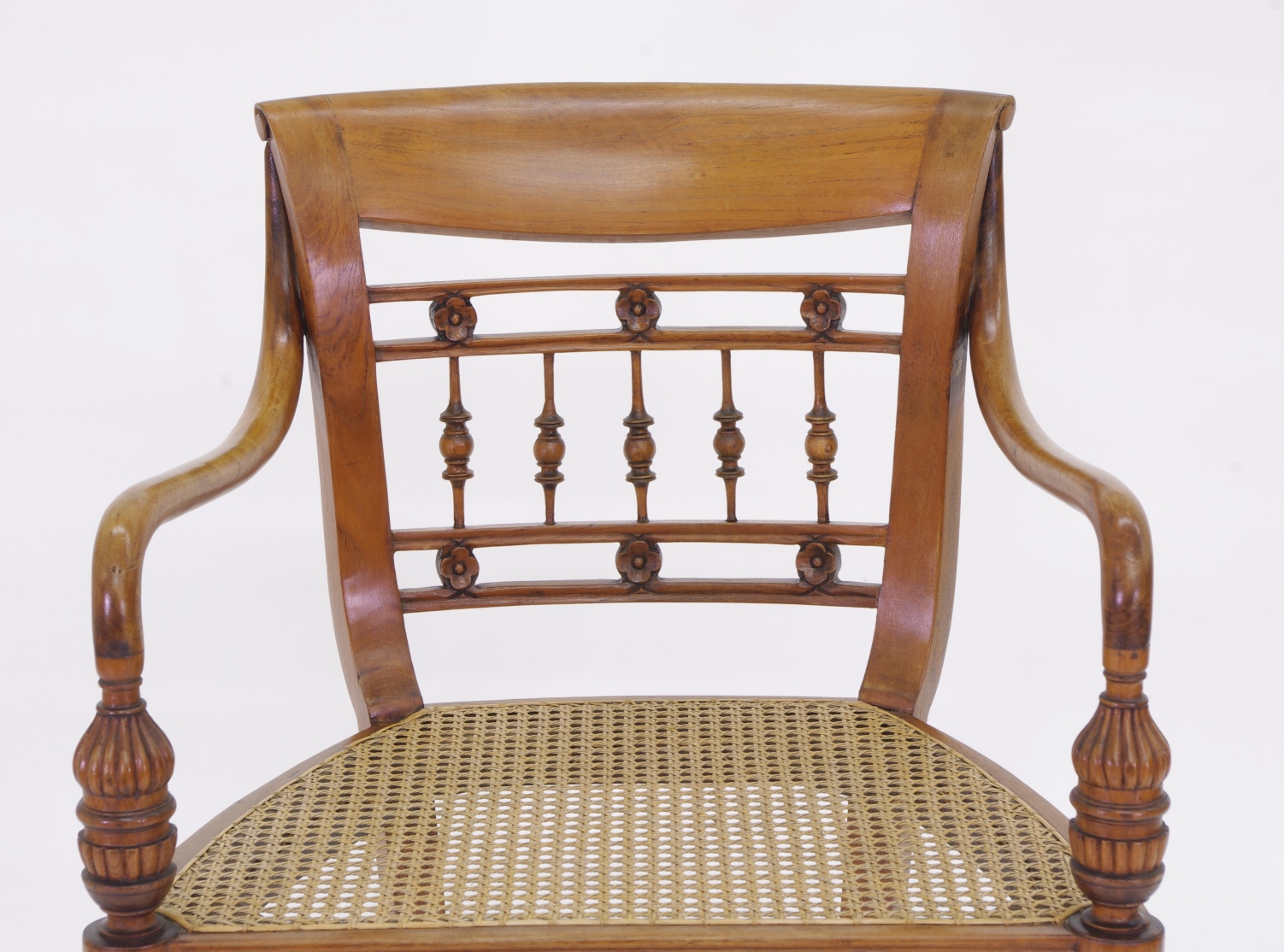 Set of Six British Colonial Dining Chairs, c. 1830