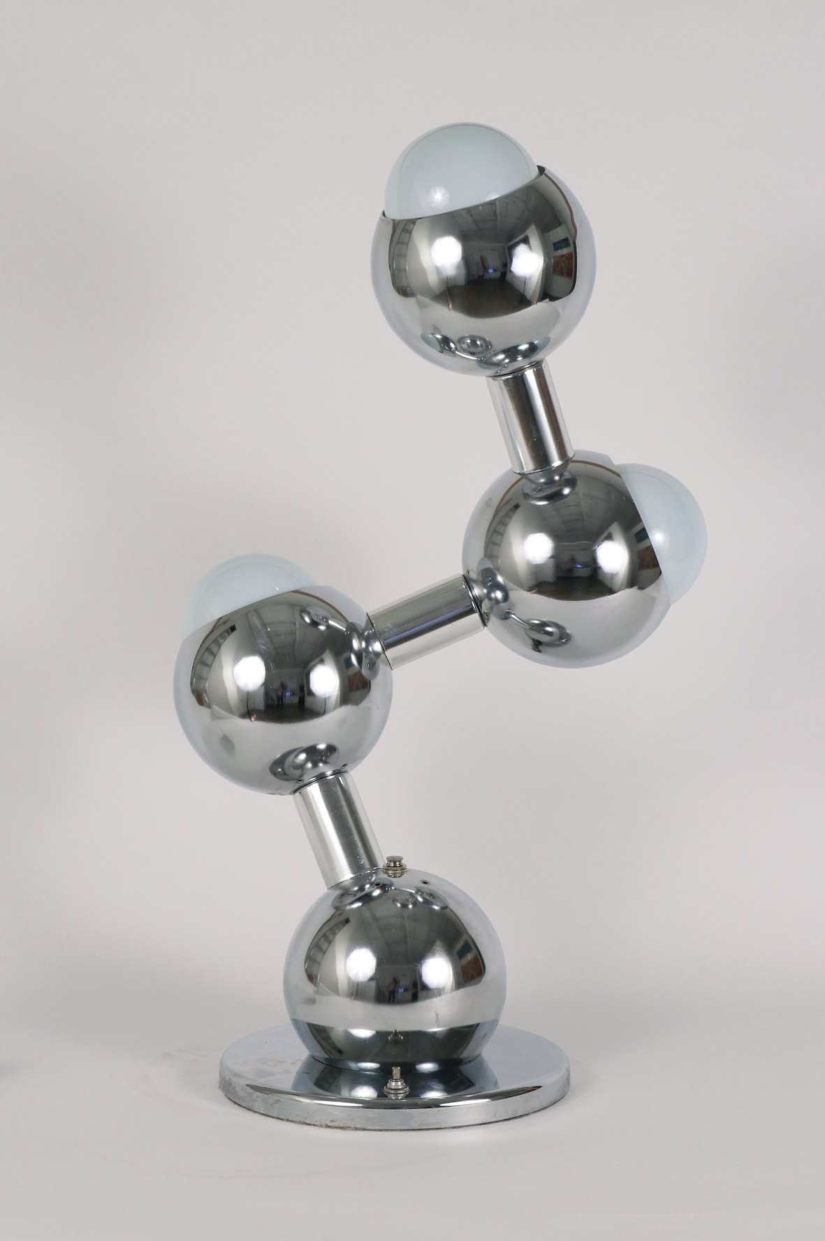 Pair of Chrome "Molecule" Lamps, c. 1970