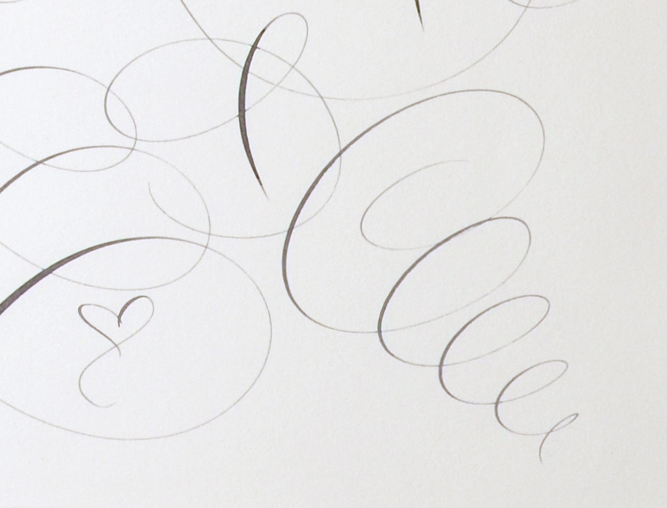 "Calligraphic Drawing, For Mom"