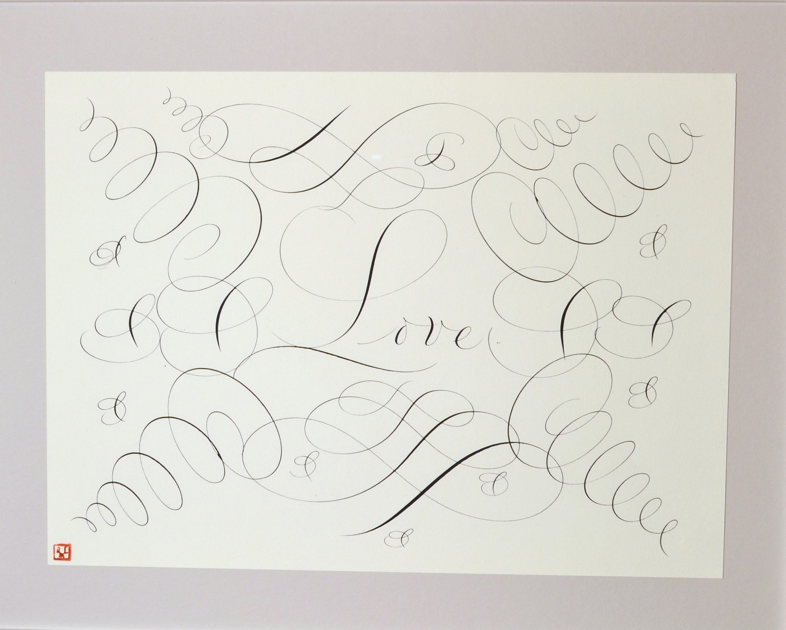 "Calligraphic Drawing, Love"