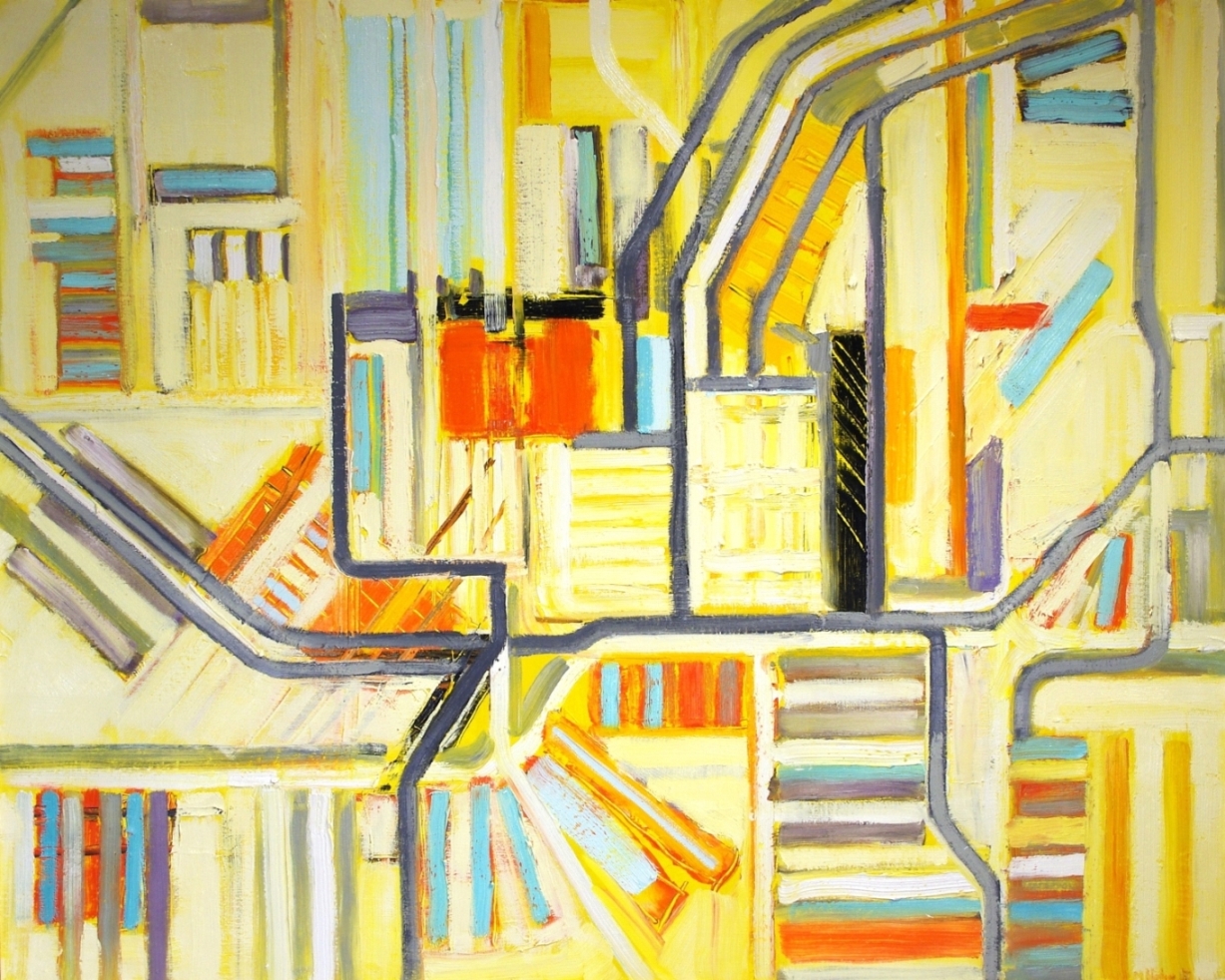 City Map in Yellow 40" x 50"