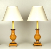 View 4: Pair of Turned Wood Baluster Lamps