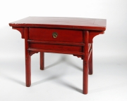 View 1: Small Chinese Red Lacquer Altar Table