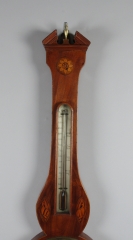View 2: George III Mahogany Wheel Barometer