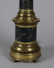 View 4: Brass Column Lamp with Marbleized Paper
