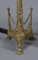 View 4: Pair of Napoleon III Brass Andirons