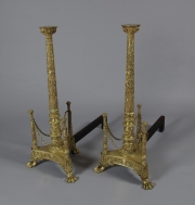 View 6: Pair of Napoleon III Brass Andirons