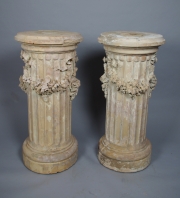 View 1: Pair of Terracotta Fluted Pedestals