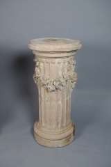 View 7: Pair of Terracotta Fluted Pedestals