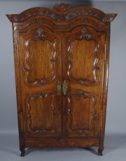 View 1: Louis XV Walnut Armoire from Rennes