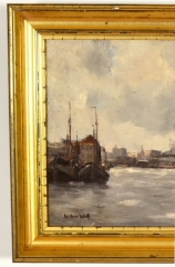 View 6: Gustave Wolff (1863-1935) "Docks at Battery Park"