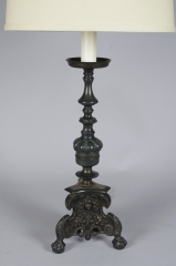 View 1: Baroque Style Brass Candlestick Lamp