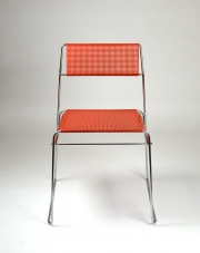 View 7: Set of Four Metal Stacking Chairs