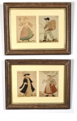 View 1: Pair of Folk Art Habill Pictures