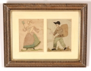 View 2: Pair of Folk Art Habill Pictures