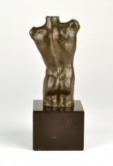 View 2: Bronze Torso of a Nude Male