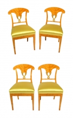 View 1: Fine Set of Four Biedermeier Side Chairs