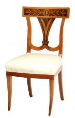View 1: Fine Biedermeier Cherrywood Side Chair