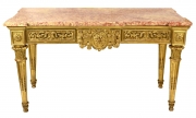 View 1: Fine Italian Carved and Giltwood Neoclassical Console Table, c.1790