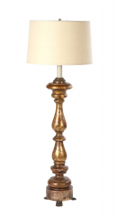 View 1: Tall Giltwood Altar Stick Lamp, 18th c.