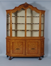 View 1: Dutch Marquetry Bookcase Cabinet