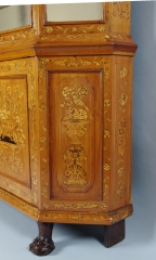 View 6: Dutch Marquetry Bookcase Cabinet