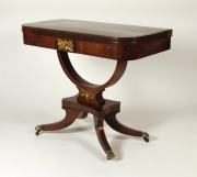 View 2: Regency Rosewood Card Table with Rare Palm Cross Banding