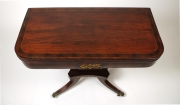 View 6: Regency Rosewood Card Table with Rare Palm Cross Banding