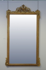 View 2: Pair of Louis XVI Style Giltwood Pier Mirrors, c. 1840