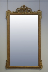 View 3: Pair of Louis XVI Style Giltwood Pier Mirrors, c. 1840