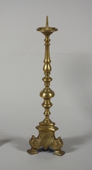 View 3: Rare Set of Four 18th Century Tall Brass Altar Sticks