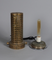 View 2: Industrial/ Machine Age Brass Table Lamp